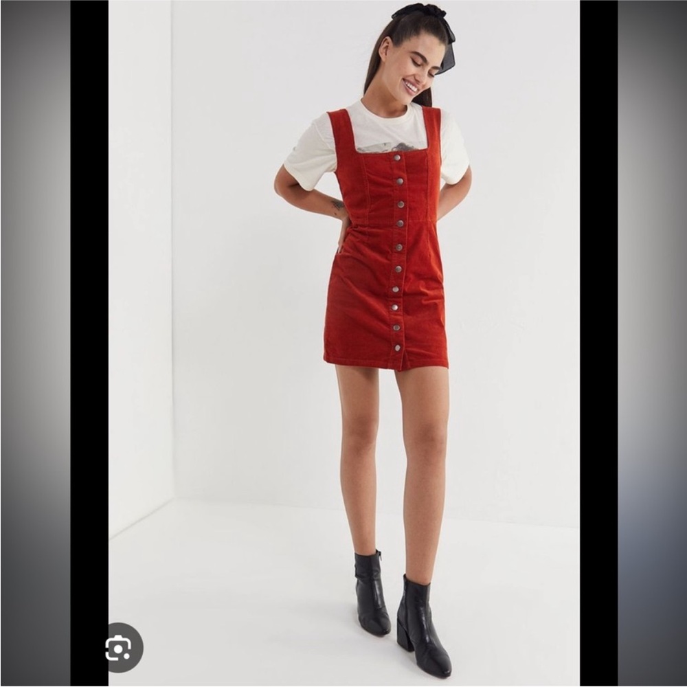 UO Women's Burnt Orange Corduroy Dress